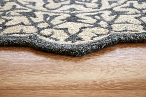 2?x 4?Navy and White Decorative Hearth Rug - Image 3