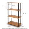 4-Tier Storage Shelf Display Rack Bookcase in Cherry Finish - Image 2