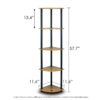 5-Tier Corner Display Shelf Bookcase in Light Cherry & Black - Image 2