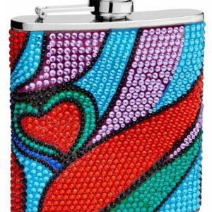 6 Oz. Hip Flask Holders with Heart Patterns