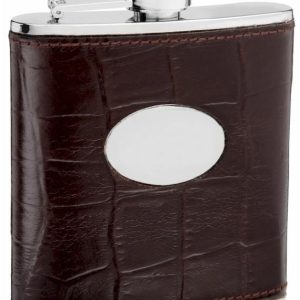 6 Oz. Hip Flask Holders with Eel Skin Patterns