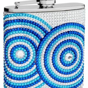 6 Oz. Hip Flask Holders with Circle Patterns