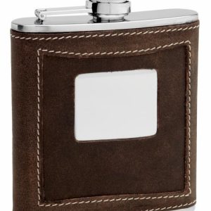 6 Oz. Distressed Genuine Leather Hip Flask Holders