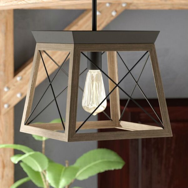 Antique Bronze Dimmable Light Lantern Geometric Chandelier - Image 2