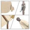 Beige 7.5 Foot Off-White Patio Umbrella with Push Button Tilt and Metal Pole - Image 4