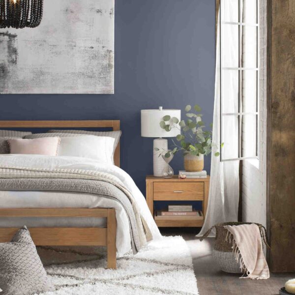 FarmHouse Traditional Rustic Acacia 1 Drawer Nightstand - Image 2