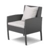 Modern 4-Piece Outdoor Grey Resin Wicker Patio Furniture Set with Cushions - Image 4
