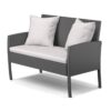 Modern 4-Piece Outdoor Grey Resin Wicker Patio Furniture Set with Cushions - Image 5