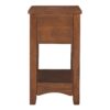 Mission Style 1-Drawer End Table Nightstand in Brown Wood Finish - Image 2