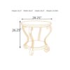 Accent End Table Nightstand in Brown Wood with Scrolling Metal Legs - Image 4