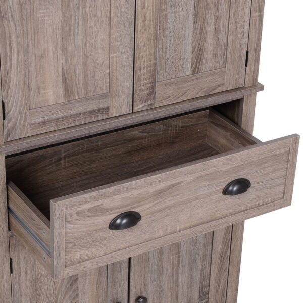 Farmhouse 6ft  Kitchen / Bathroom Storage Pantry Drawer Cabinet Wood Grain - Image 3