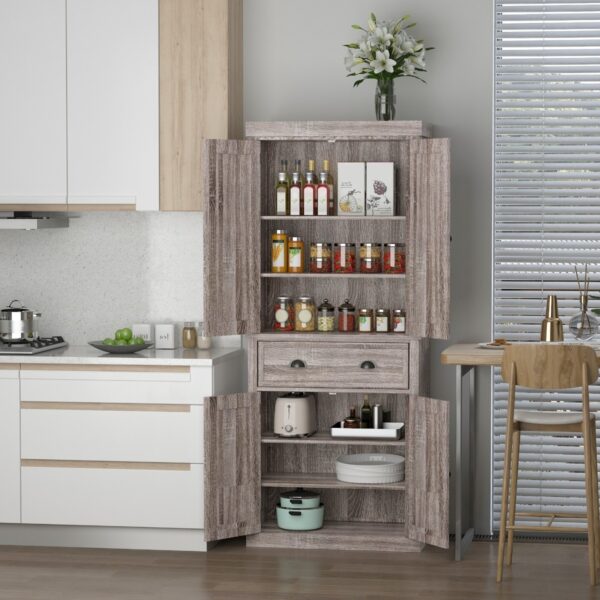Farmhouse 6ft  Kitchen / Bathroom Storage Pantry Drawer Cabinet Wood Grain - Image 4