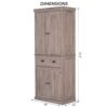Farmhouse 6ft  Kitchen / Bathroom Storage Pantry Drawer Cabinet Wood Grain - Image 5