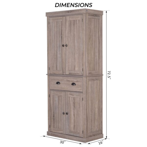 Farmhouse 6ft  Kitchen / Bathroom Storage Pantry Drawer Cabinet Wood Grain - Image 5