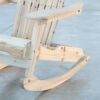 Patio Porch All Weather Indoor / Outdoor Natural Adirondack Rocking Chair - Image 2