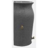Dark Grey Granite 50-Gallon Plastic Urn Rain Barrel with Planter Top - Image 4
