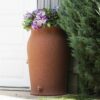 Terra Cotta 50-Gallon Plastic Urn Rain Barrel with Planter Top - Image 3
