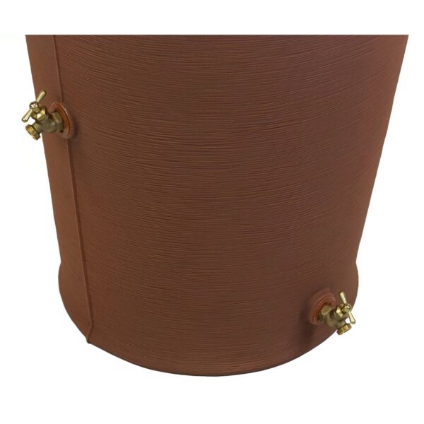 Terra Cotta 50-Gallon Plastic Urn Rain Barrel with Planter Top - Image 4