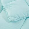 Queen Size Aqua 3 Piece Microfiber Reversible Comforter Set - Image 3