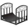 Wrought Iron Firewood Log Storage Stacking Rack with Filigree Accents - Image 2