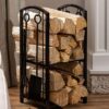 5 Piece Vintage Firewood Log Rack Holder Tools Set - Image 2