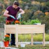 Solid Fir Wood Outdoor Raised Garden Bed Planter Box 2-ft x 4-ft x 30-inch High - Image 2