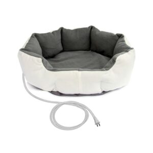 Heated 19-inch Small Dog or Cat Bed with 6ft Electric Cord
