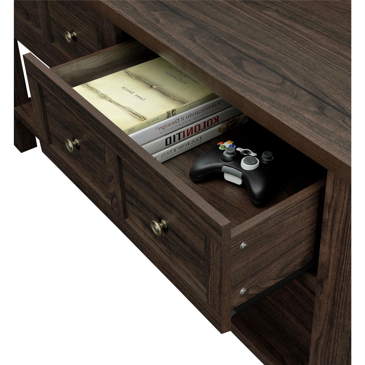 Classic 55-inch TV Stand Versatile Accent Console Table with 2 Storage Drawers - Image 3