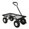 Heavy Duty Black Wheelbarrow Steel Log Garden Cart - Image 3