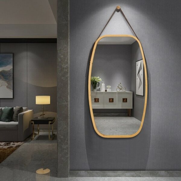 30.5 Inch Bamboo Wall Mounted Bathroom Mirror - Image 2