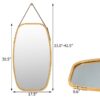 30.5 Inch Bamboo Wall Mounted Bathroom Mirror - Image 4