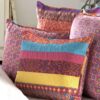 Full / Queen Colorful Floral Geometric Pattern 5 Piece Cotton Quilt Set - Image 2