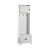 White Entryway Locker Hall Tree Shoe Cubbie Hat Storage Rack