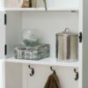 White Entryway Locker Hall Tree Shoe Cubbie Hat Storage Rack - Image 4