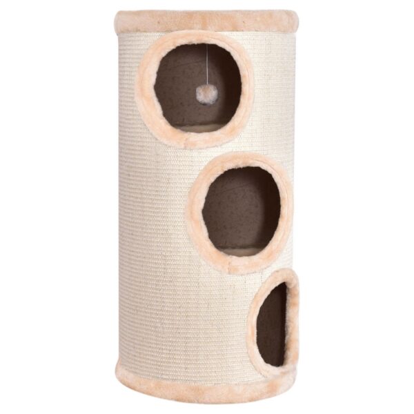 Beige 3 Tier Sleep Spots Condo Cat Tower - Image 2