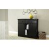 Black Sideboard Console Table Buffet Server with Adjustable Shelves - Image 3