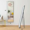 Modern Full Length Floor Mirror with Stand or Wall Mount with Black Frame - Image 2