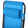 Set of 2 Blue Folding Outdoor Zero Gravity Lounge Chair Recliner - Image 5
