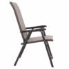 Set of 2 Outdoor Folding Patio Chairs in Brown with Black Metal Frame - Image 4