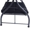 Black Adjustable 3 Seat Cushioned Porch Patio Canopy Swing Chair - Image 4