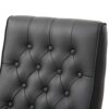 Black Wooden Faux Leather Adjustable High Back Executive Home Office Chair - Image 4