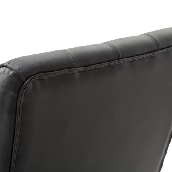 Black Wooden Faux Leather Adjustable High Back Executive Home Office Chair - Image 5