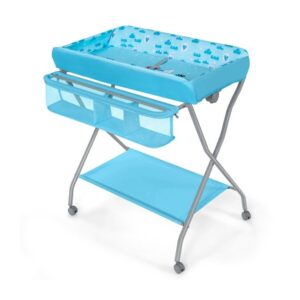 Blue Folding Wide Nursery Baby Diaper Changing Table