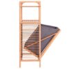 Bamboo 2-in-1 Laundry Hamper Side Table with 2 Shelves and Clothes Basket - Image 4