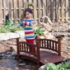 4-Ft Garden Bridge in Red Shorea Wood with Protective Oil Finish - Image 3