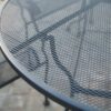 Oval 72 x 42 inch Black Wroght Iron Outdoor Patio Dining Table - Image 3