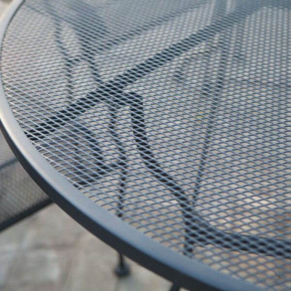 Oval 72 x 42 inch Black Wroght Iron Outdoor Patio Dining Table - Image 3