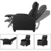 Black High-Density Faux Leather Push Back Recliner Chair - Image 3