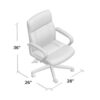 Mid-Back Ergonomic Office Chair in Black Faux Leather with Armrests - Image 5