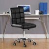 Modern Mid-Back Black Faux Leather Office Chair with Removable Arms - Image 4